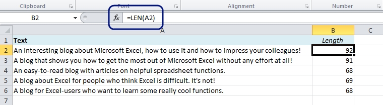 How to Count Characters in Excel?