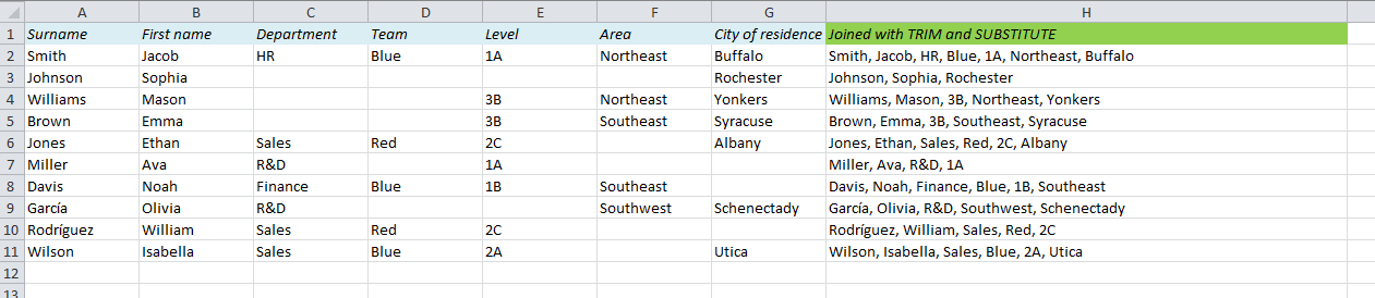 EasyExcel_41_2_Join with concatenate and trim