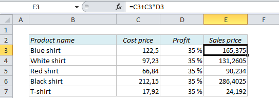 How To Calculate Prices And Make Them End With A Certain Number In Excel Easy Excel Comeasy Excel Com