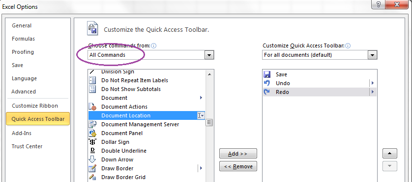 File Path In Excel Ribbon